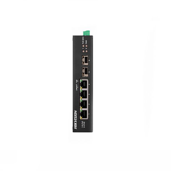 Неуправляемый Hi-PoE-коммутатор HikVision DS-3T0506HP-E/HS с 4 портами Gigabit