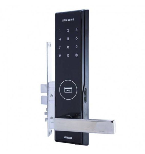 Электронный замок Samsung SHS-H505 FBK/EN (SHS-5050), одноригельный, врезной, с ручкой
