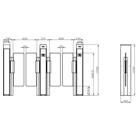 Турникет распашной Avix Oscar (AV.SG.6660H) Турникет распашной Avix Oscar (AV.SG.6660H)