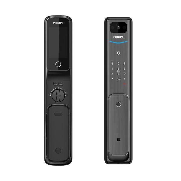 Электронный замок биометрический Philips Alpha VP-5HBWS с функцией видеодомофона