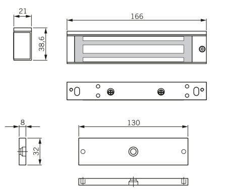 Электромагнитный замок dormakaba EM Comfort EMC 400 AH