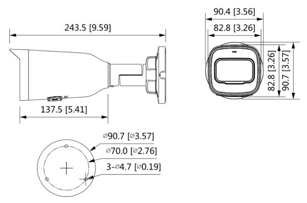 IP-видеокамера уличная 4Мп Dahua DH-IPC-HFW1431T1P-ZS-S4 с вариофокальным объективом