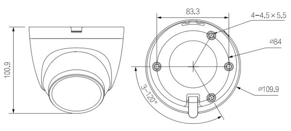 IP-видеокамера уличная 2Мп Dahua DH-IPC-HDW1239VP-A-IL-0360B с ИК и LED-подсветкой