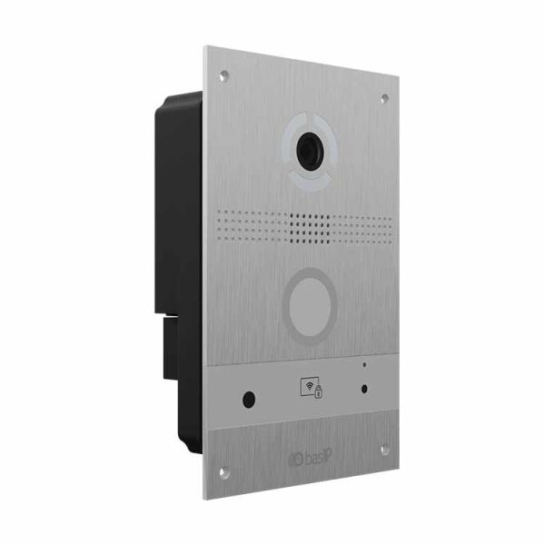 Вызывная видеопанель BAS-IP AV-08FB Silver с распознаванием лиц