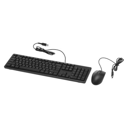 Клавиатура и мышь A4TECH KR-3330S, USB, проводной, черный