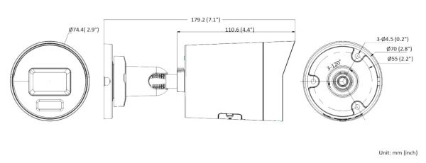 Уличная IP-видеокамера 4Мп HikVision DS-2CD2047G2H-LIU (4 мм) (черная) с EXIR/LED подсветкой и технологией AcuSense
