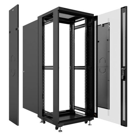 Шкаф телекоммуникационный 19" Cabeus SH-05C-27U60/60-BK, напольный