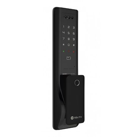 Электронный замок биометрический Face ID Solity GP-6000BAK Black, распознавание по лицу, двухригельный