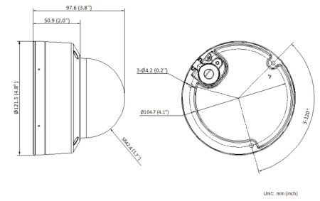 Антивандальная купольная IP-камера 4Мп HiWatch DS-I452L (2.8 мм) с технологией ColorVu