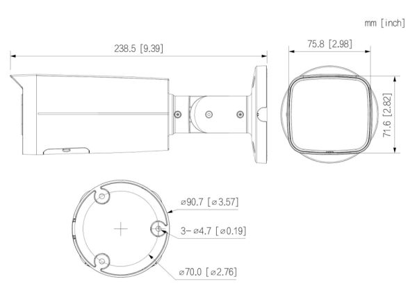 IP-видеокамера 2Мп Dahua DH-IPC-HFW2249TP-ZAS-IL с ИИ и двойной подсветкой