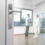Электронный замок dormakaba c-lever pro (черный, узкий, offline, 72 мм, левый, ручки HA, шток 8 мм)