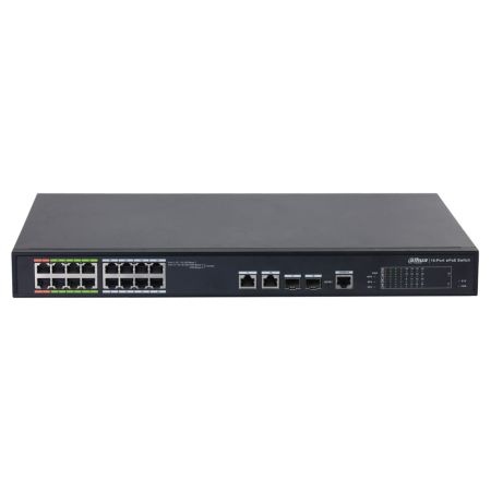 ePoE-коммутатор 16-портовый Dahua DH-LR2218-16ET-240, гигабитный, управляемый