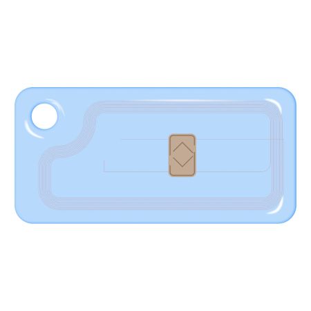 Бесконтактный RFID-брелок SMARTTAG Caramel с двойным чипом Mifare 1k + Em-Marine, прозрачный