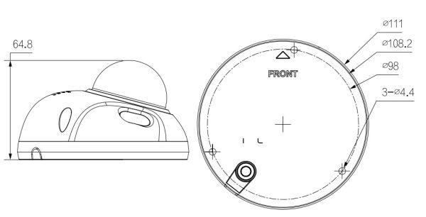 IP-видеокамера уличная 4Мп Dahua DH-IPC-HDBW3441FP-AS-0360B-S2 с микрофоном