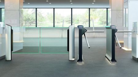 Моторизованная калитка Magnetic mSwing с стеклянной створкой 994x1000 мм