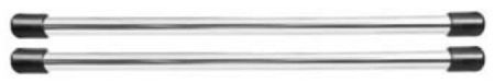 Комплект из двух хромированных горизонтальных поручней 0,5 м с муфтами для крепления к стойке Комплект из двух хромированных горизонтальных поручней 0,5 м с муфтами для крепления к стойке
