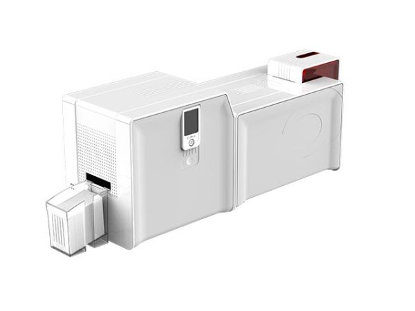 Принтер Evolis Primacy Simplex с модулем двухсторонней ламинации, USB & Ethernet, (цвет панели - красный), CardPresso XXS