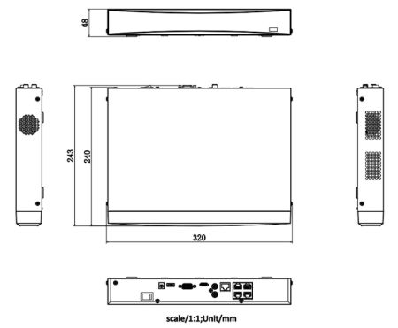 4-х канальный сетевой PoE-видеорегистратор 4К HikVision DS-7604NXI-K1/4P(B) с технологией AcuSense