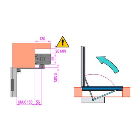 Скользящий рычаг Came 818XA-0070 для приводов FLUO-SW3 для открывания створки наружу Скользящий рычаг Came 818XA-0070 для приводов FLUO-SW3 для открывания створки наружу
