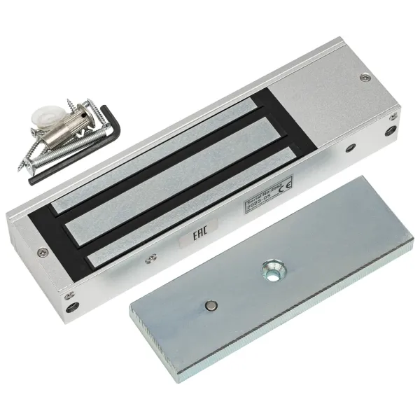 Электромагнитный замок AccordTec ML-500AL с герконом и датчиком Холла, серебро