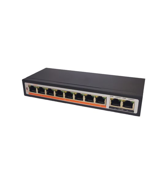 Неуправляемый 10-портовый PoE-коммутатор TI-208P
