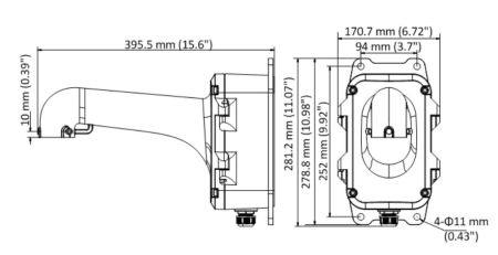 Настенный кронштейн HikVision DS-1604ZJ-box с монтажной коробкой