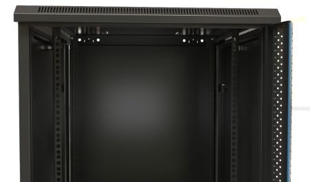 Шкаф настенный Hyperline TWB-FC-1266-SR-RAL9004, 19", 12U