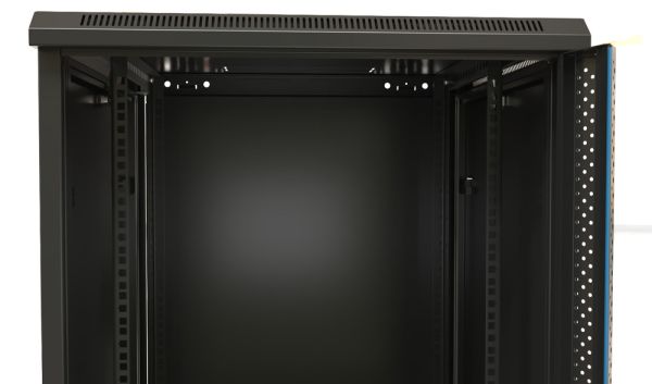 Шкаф настенный Hyperline TWB-FC-1266-SR-RAL9004, 19", 12U