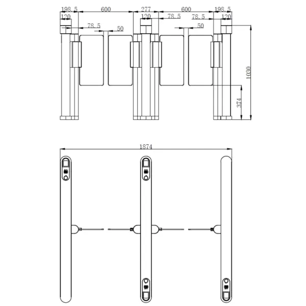 Турникет распашной Avix Sigma (AV.SG.6623) Турникет распашной Avix Sigma (AV.SG.6623)