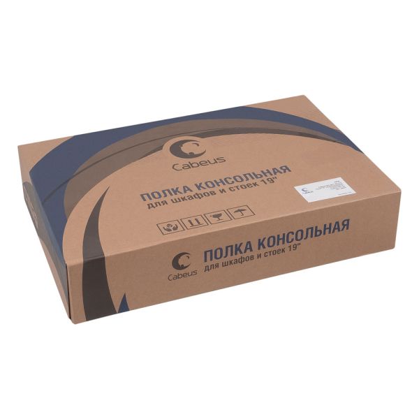 Полка консольная 19" 2U Cabeus SH-J017-2U-315-BK для шкафов и стоек