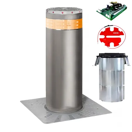 Комплект автоматического противотаранного барьера FAAC J275 HA 2K20 INOX (800 мм) с фундаментным коробом
