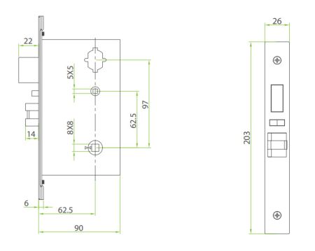 Электронный замок для гостиниц ZKTeco LH6000 с RFID считывателем Mifare