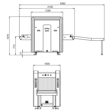 Рентгеновский интроскоп ZKTeco ZKX6550A для ручной клади Рентгеновский интроскоп ZKTeco ZKX6550A для ручной клади