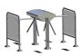 Двухпроходный трехштанговый турникет-трипод Gotschlich Dolomit Tandem 3-Arm (6DOT3ADB)