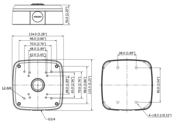 Монтажная коробка Dahua DH-PFA121, IP66