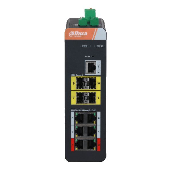 Управляемый 6-портовый промышленный PoE коммутатор Dahua DH-IS4410-6GT-120