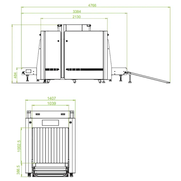 Рентгеновский интроскоп ZKTeco ZKX100100D с двумя проекциями, для багажа Рентгеновский интроскоп ZKTeco ZKX100100D с двумя проекциями, для багажа