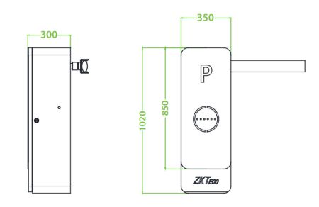 Комплект автоматического шлагбаума ZKTeco BG1060R Wi-Fi с телескопической стрелой 6 метров