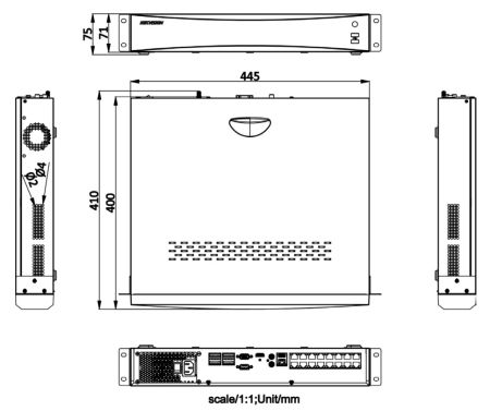 16-канальный сетевой PoE-видеорегистратор HikVision DS-7716NXI-K4/16P с AcuSense