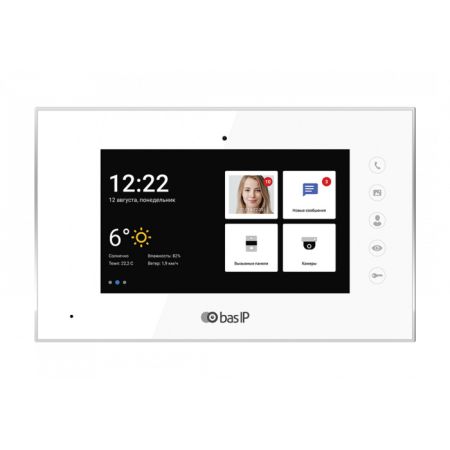 Видеодомофон BAS-IP AQ-07LA White без камеры