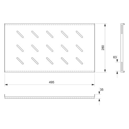 Полка 19" Cabeus SH-J018-WM45 для шкафов и стоек, стационарная