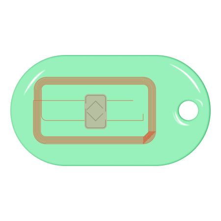 Бесконтактный RFID-брелок SMARTTAG Caramel с двойным чипом Mifare 1k + Em-Marine, прозрачный