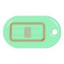 Бесконтактный RFID-брелок SMARTTAG Caramel с двойным чипом Mifare 1k + Em-Marine, прозрачный