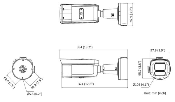 Антивандальная IP-видеокамера 4Мп HikVision DS-2CD3647G2T-LZS(C) (2.8-12 мм) с моторизированным вариофокальным объективом и технологией ColorVu
