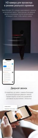 Электронный биометрический замок Moorgen T3+, Гардиан 32.21, видеоглазок, Wi-Fi