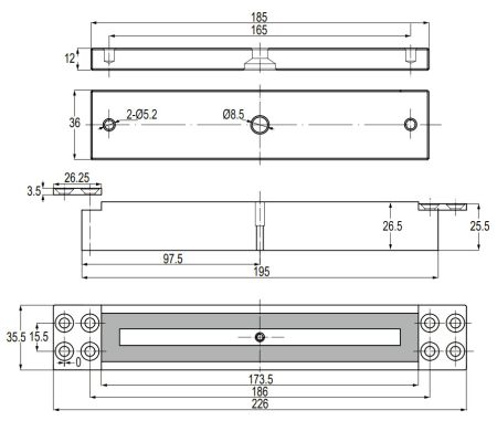 Электромагнитный замок dormakaba EM Premium EM 3000-T AM Электромагнитный замок dormakaba EM Premium EM 3000-T AM