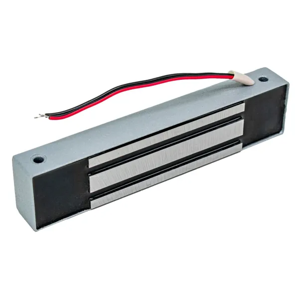 Электромагнитный замок AccordTec ML-180K с уголком, серебряный металлик