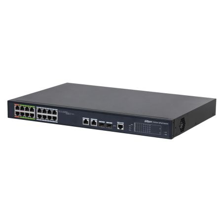 ePoE-коммутатор 16-портовый Dahua DH-LR2218-16ET-240, гигабитный, управляемый