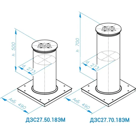 Противотаранный электромеханический боллард Silar ДПС 27.60.18Эм Противотаранный электромеханический боллард Silar ДПС 27.60.18Эм