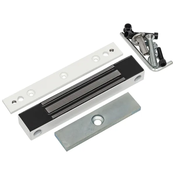 Электромагнитный замок AccordTec ML-100K с планкой, белый